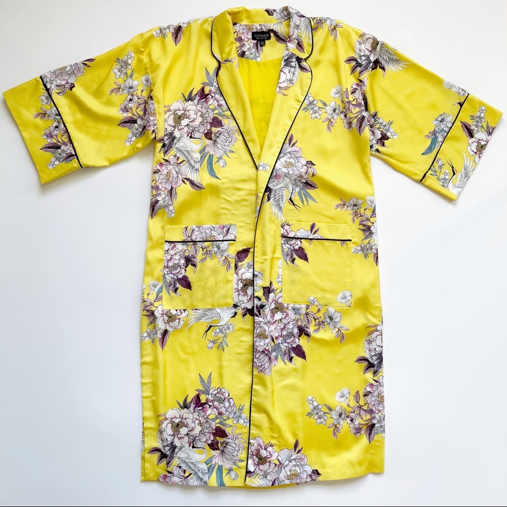 ‼️SOLD‼️TOPSHOP Heron Print Kimono Suit - Picture 7 of 16